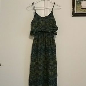 Mossimo blue and green maxi dress